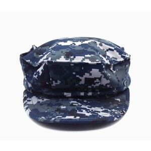 US Navy Military 8-Point Utility Cap Hat Men 8 Blueberry Digital Camo NWU Seal